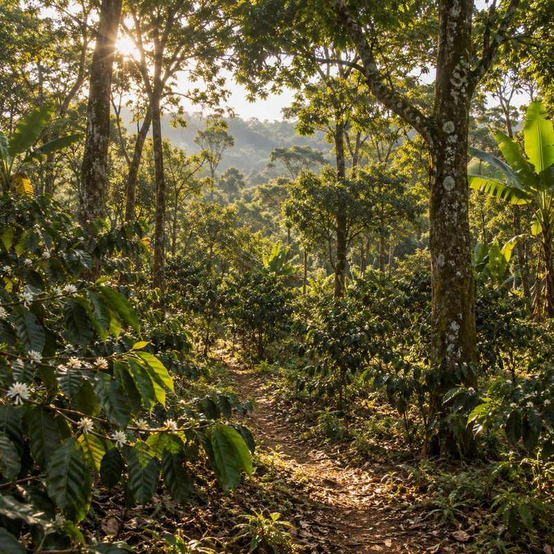 Roasteria Ethiopia origin cover — altitude band 1,500–2,200 masl over an October to January harvest calendar.