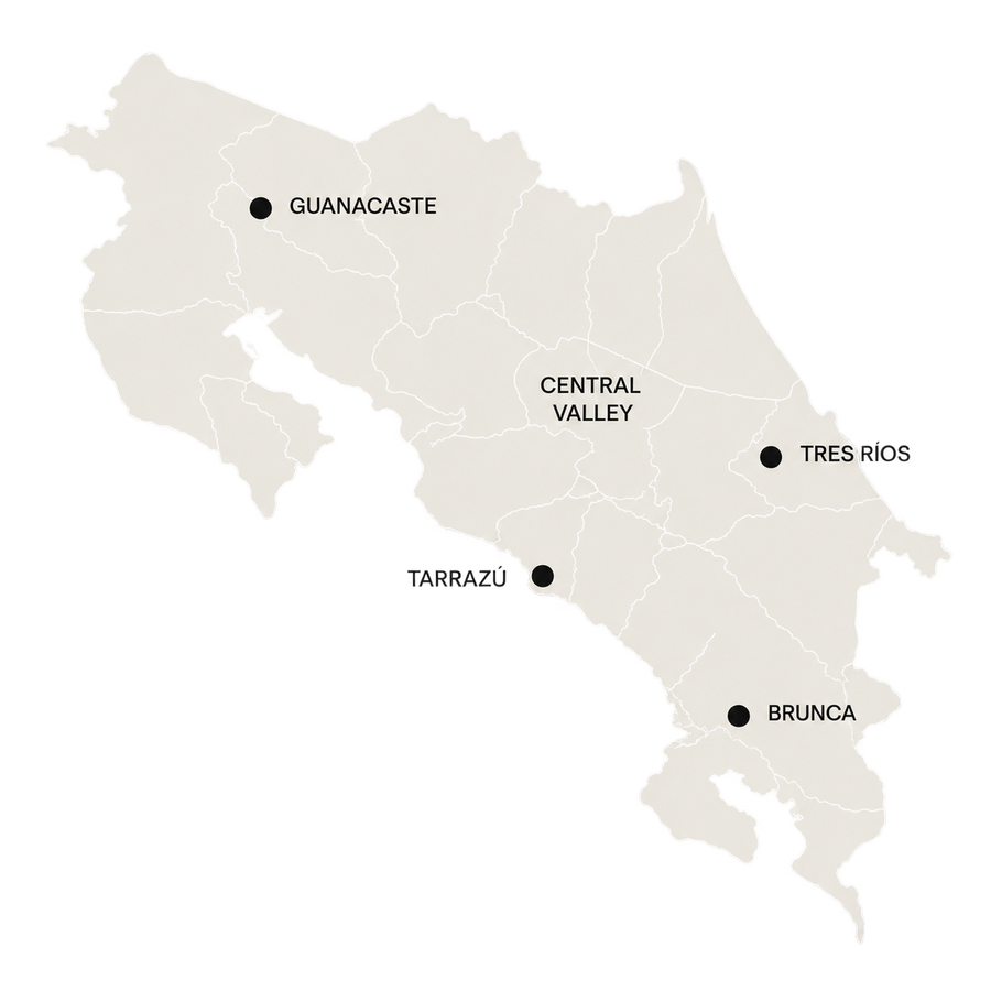 Costa Rica production map